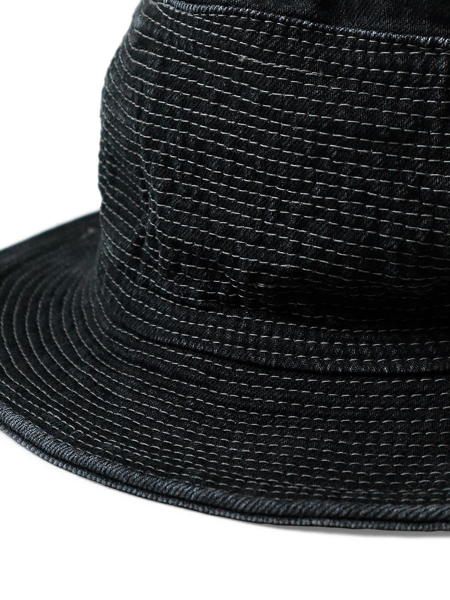 KAPITAL Hat/Cap 11.5Oz Black x Black Denim The Old Man And the Sea HAT