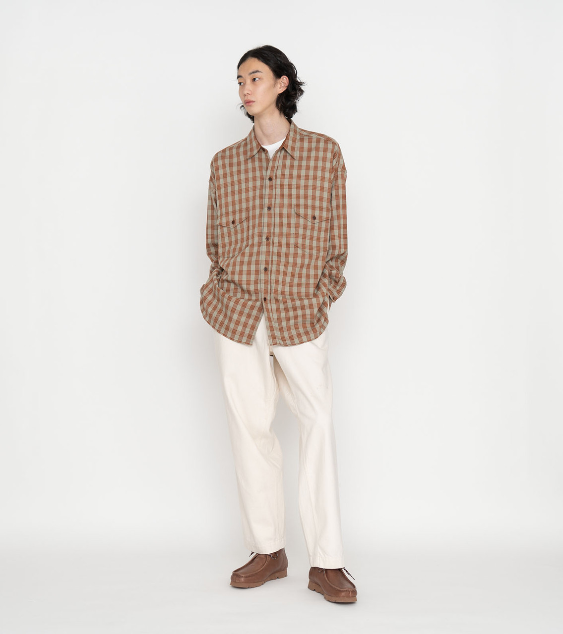 nanamica SHIRT Cotton Silk Deck Shirt Online Shop to Worldwide