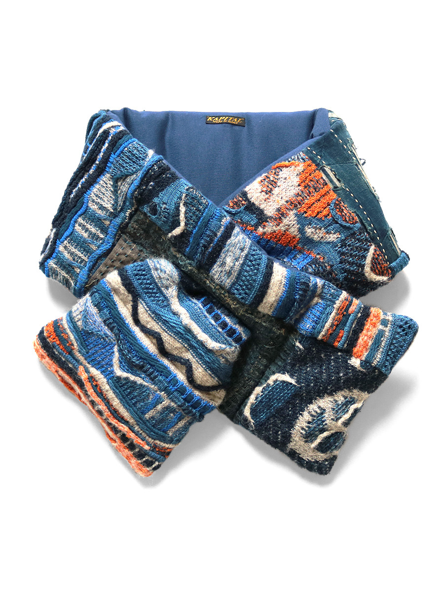 KAPITAL Scarves BORO×GAUDY Knit KESA Muffler