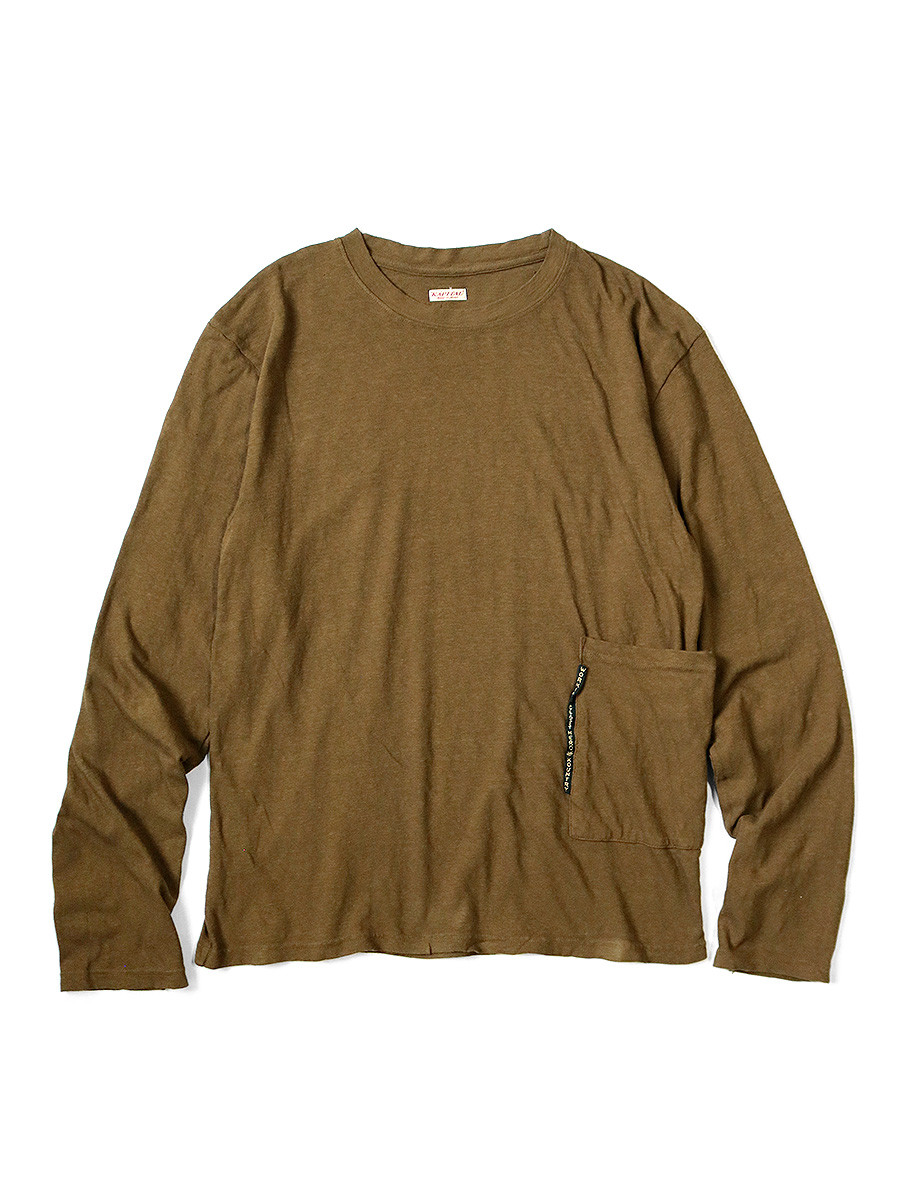 KAPITAL T-Shirt Gauze Jersey Biscuit Pocket Long T