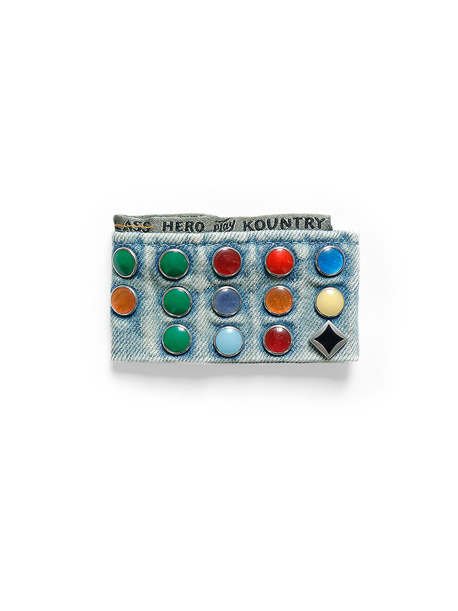 キャピタル　Denim&recycle button Bracelet！　美品 KAPITAL Jewelry 11.5Oz Denim Candy Bracelet