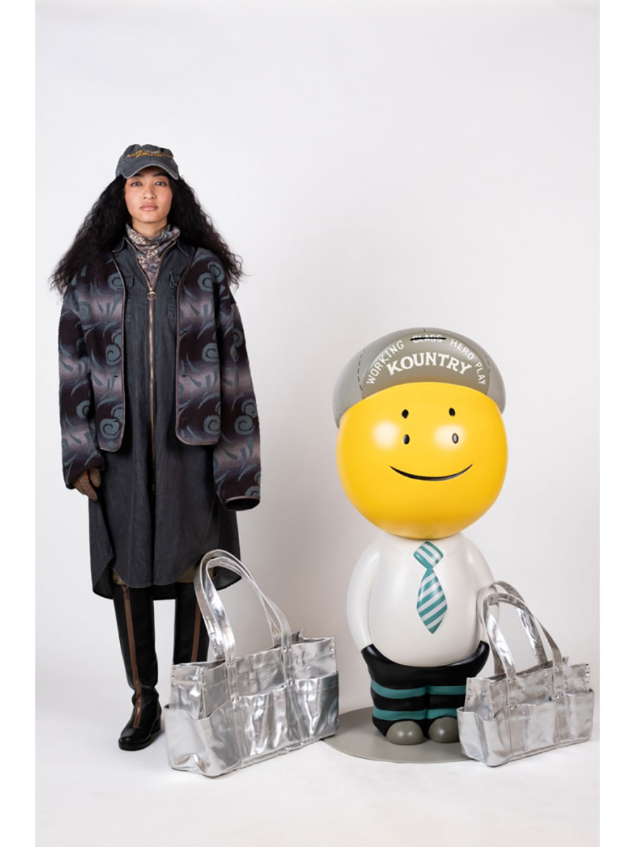 KAPITAL Bag Foil Canvas Brick Tool BAG_Short L_