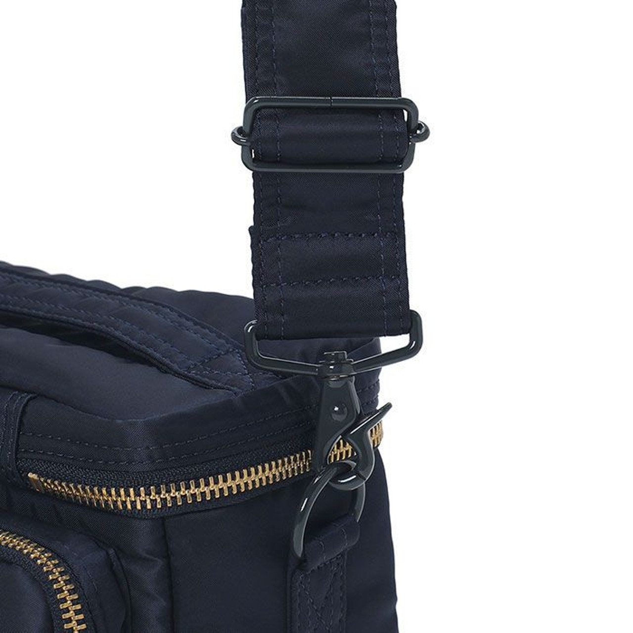 Black Nylon Messenger Crossbody Bag - Matalan