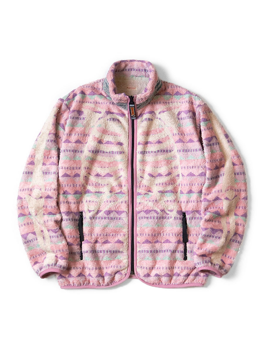 KAPITAL Sweat Shirt Ashland Stripe & BONE Pattern Fleece ZIP Blouson