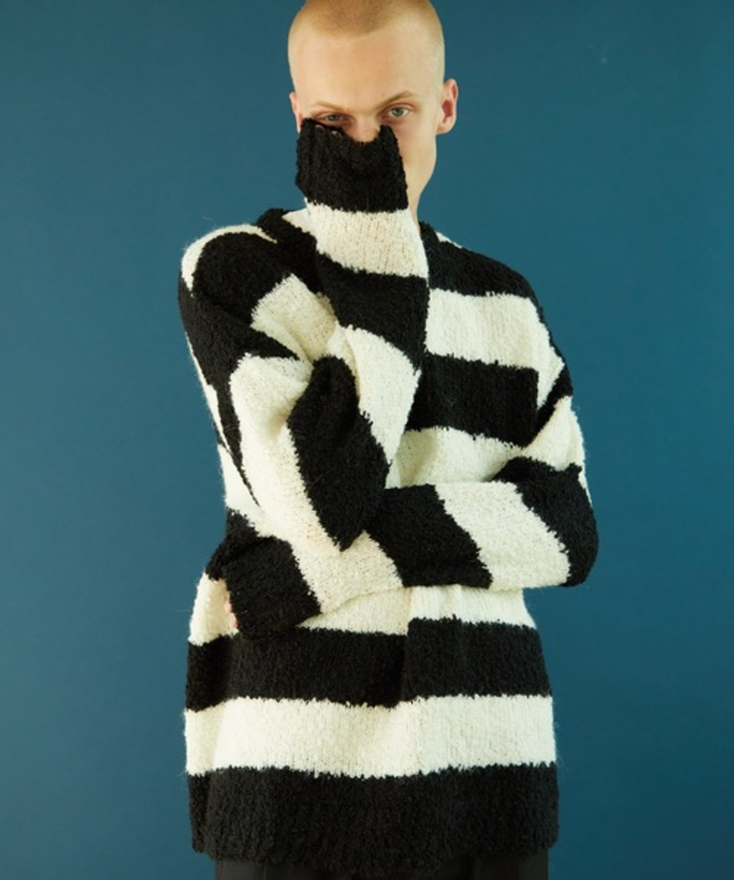 NUMBER (N)INE ストライプ ニットセーター SEE THROUGH STRIPED SUMMER KNIT PULLOVER / シースルー