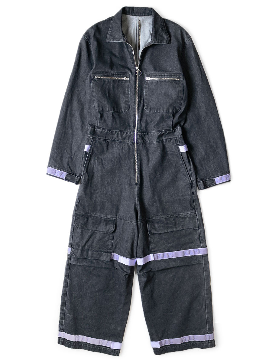 KAPITAL Pants 14Oz Black x Kinari Denim Nouvelle Shuttle Jumpsuit