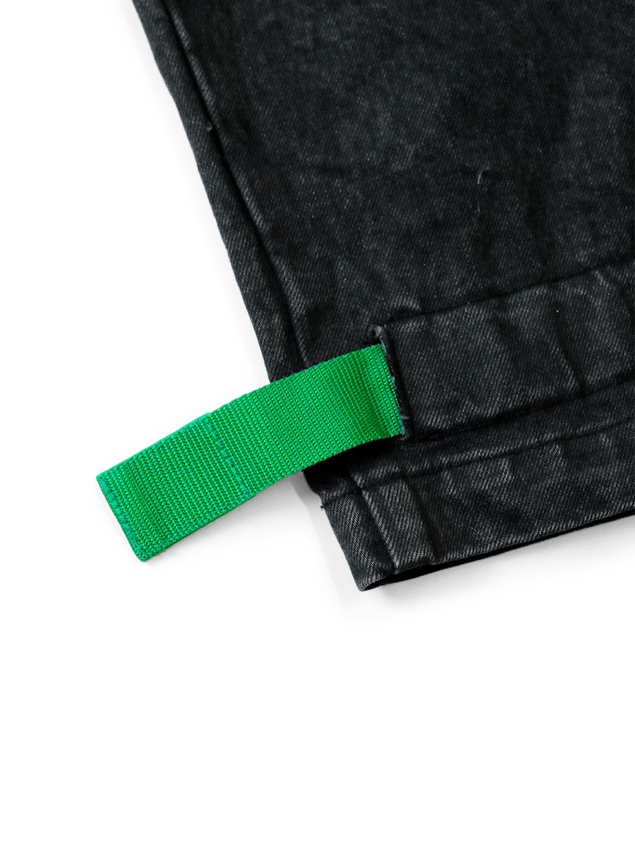 KAPITAL Pants 14Oz Black x Black Denim Nouvelle Shuttle Pants