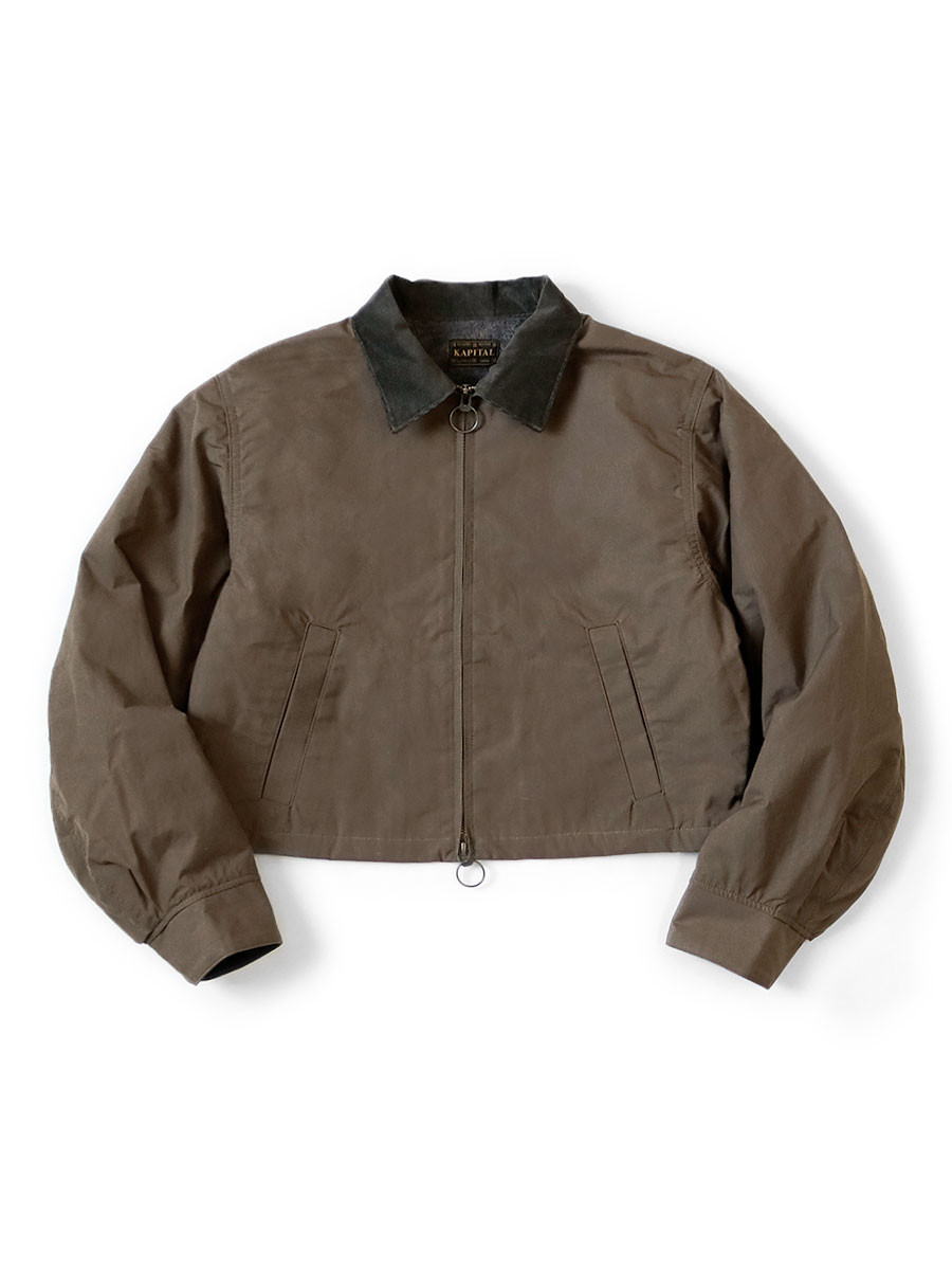 KAPITAL Jacket Cotton Oil Coating Cropped Drizzler JKT