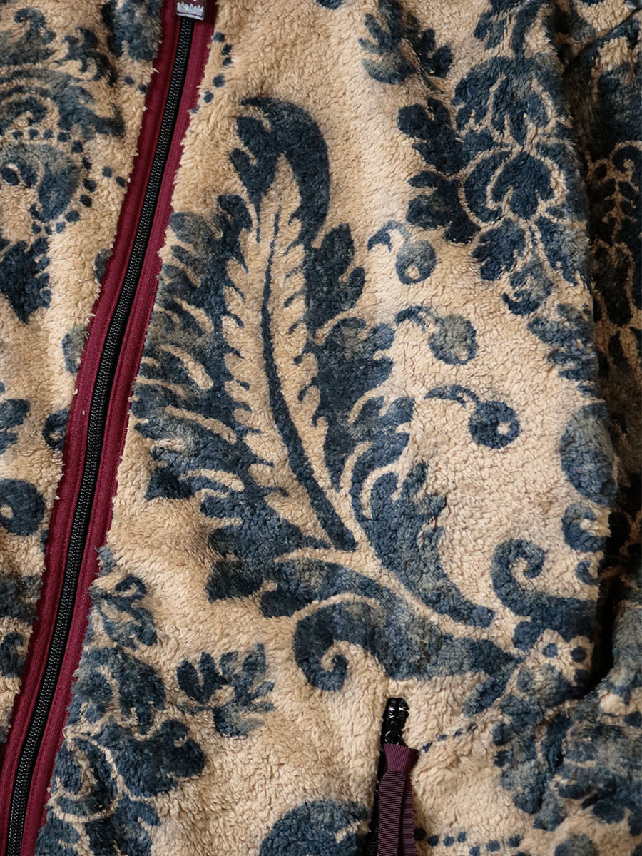 KAPITAL Sweat Shirt Damask Pattern Fleece ZIP Blouson (Virgin Maria)