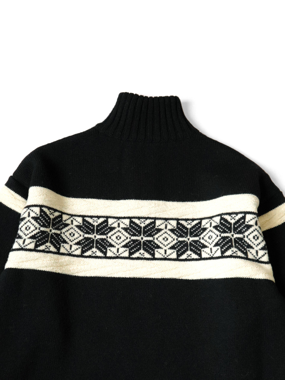 5G Wool Snow Pattern Half ZIP Sweater K2310KN108