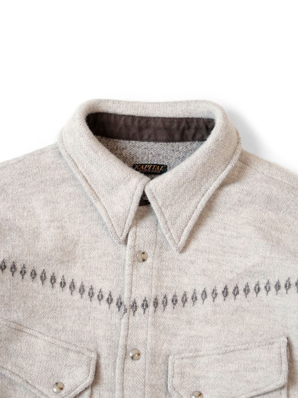 KAPITAL Knit Sweater 12G Full-length Knit Husky Western Shirt