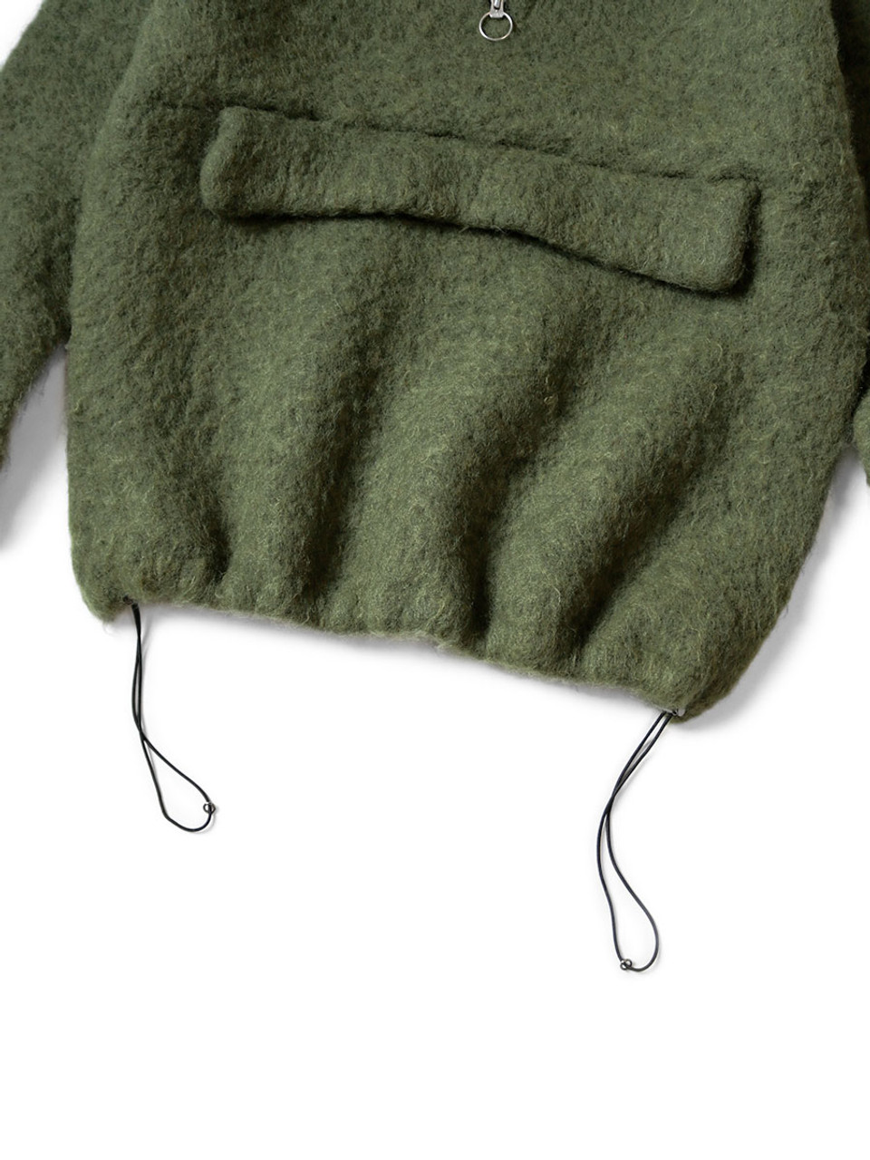 KAPITAL Knit Sweater 5G Mohair Half zip Anorak