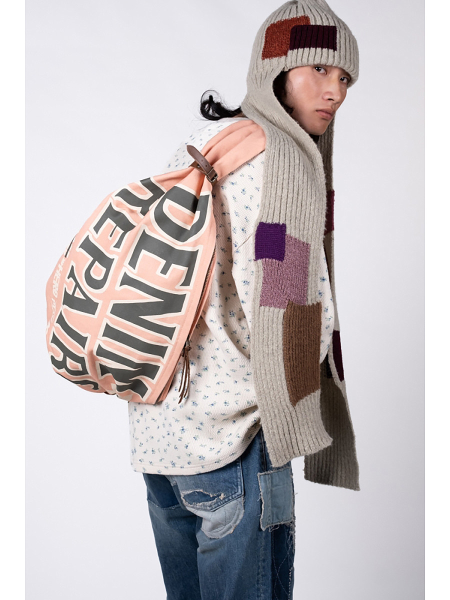 KAPITAL Bag No. 8 Canvas Snufkin BAG (DENIM REPAIRSpt)