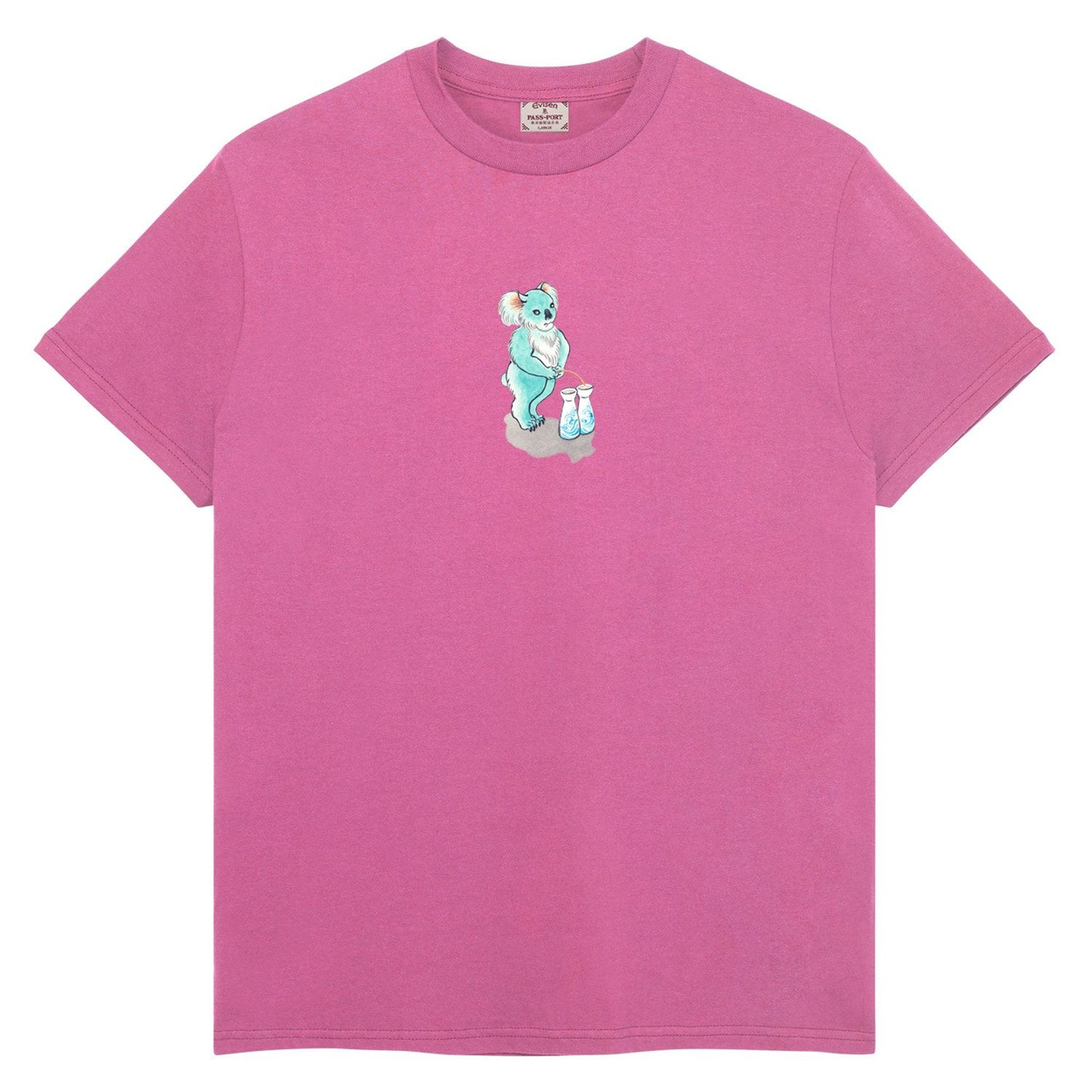 Evisen Skateboards T-SHIRTS EVISEN x PASS~PORT SAKE TEE - PINK MILK