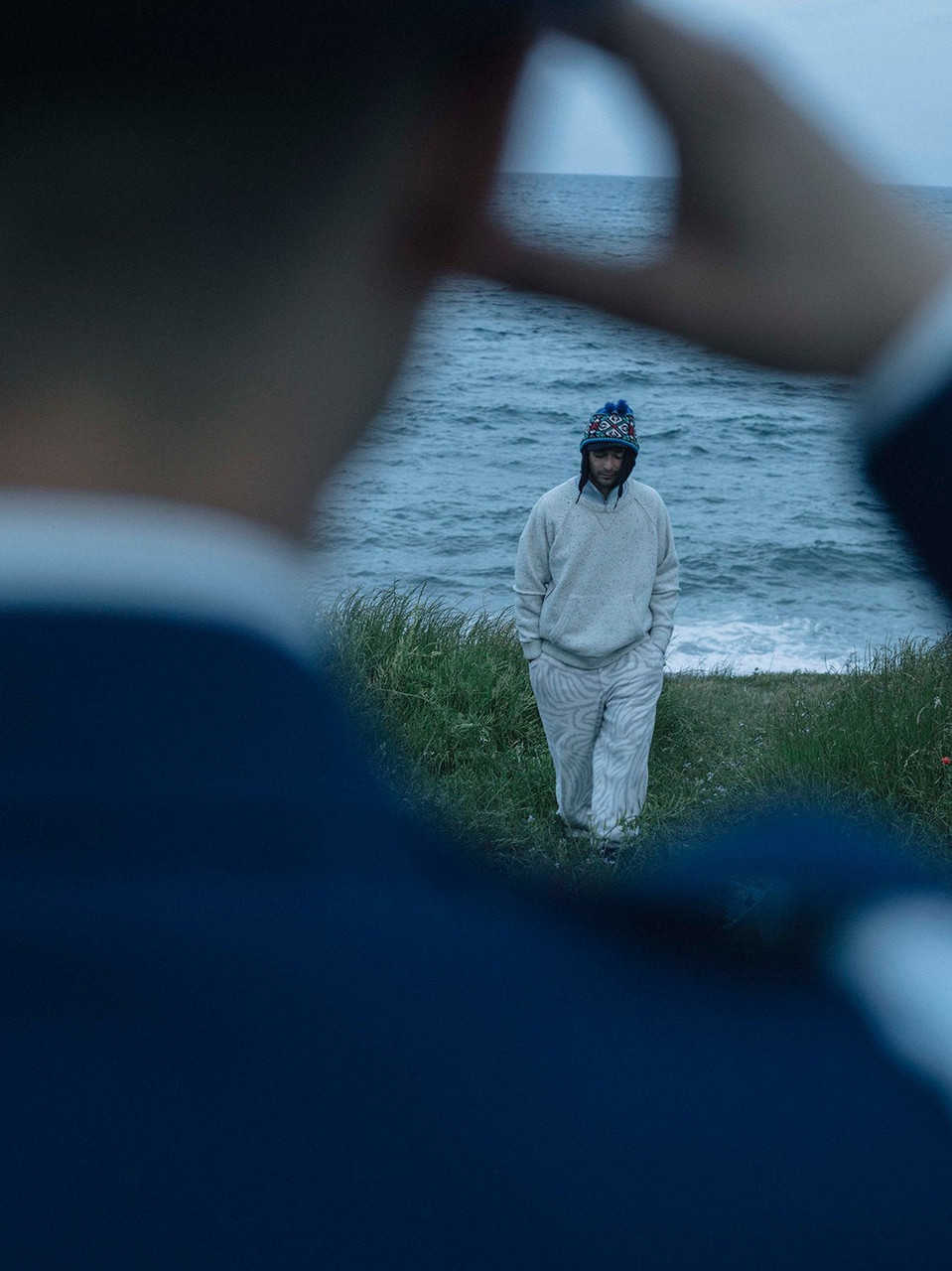 Evisen Skateboards TOPS NEP KANGAROO CREW KNIT - BLACK