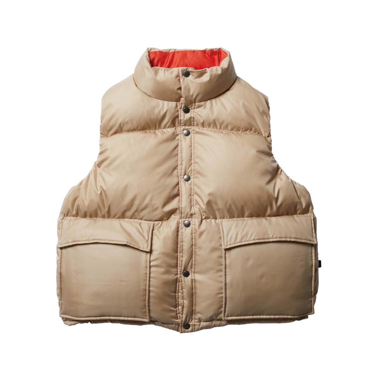 FUJI REVERSIBLE DOWN VEST - BEIGE/ORANGE 8813176160570