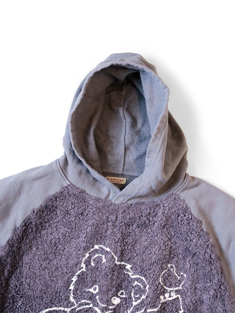kapital フーディー　パーカー　Fleece Fur Grizzly KAPITAL Sweat Shirt 30/-Fleece x Fur Grizzly Hood Sweatshirt