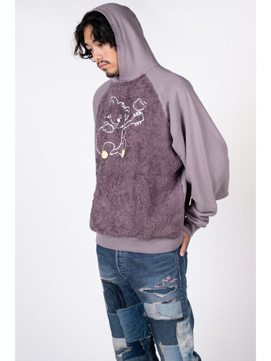 KAPITAL Sweat Shirt 30/-Fleece x Fur Grizzly Hood Sweatshirt