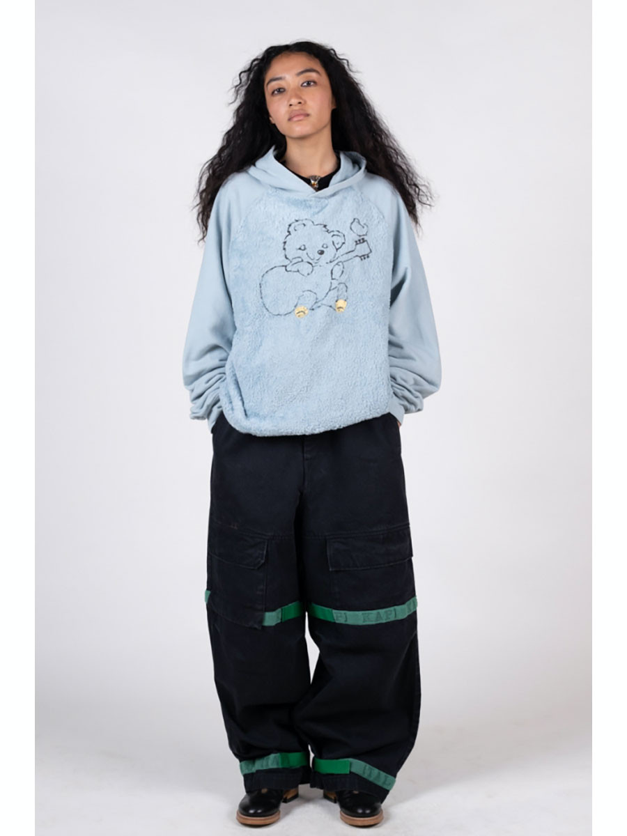 KAPITAL Sweat Shirt 30/-Fleece x Fur Grizzly Hood Sweatshirt