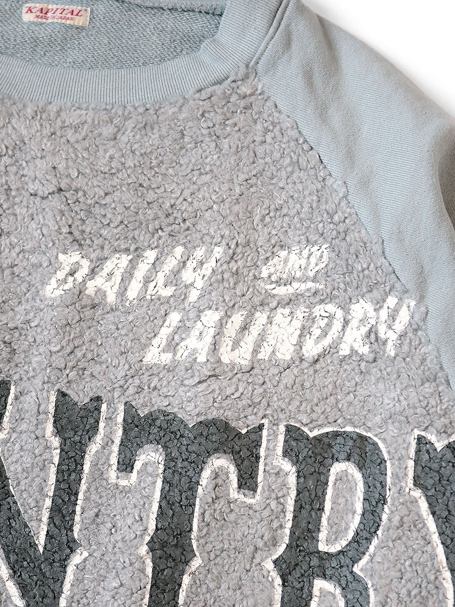 KAPITAL Sweat Shirt 30/-Fleece x Fur Grizzly Sweatshirt (`EM
