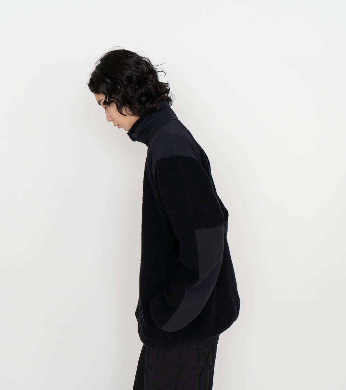 nanamica JACKET Boiled Wool Zip Up Sweater Online Shop to Worldwide