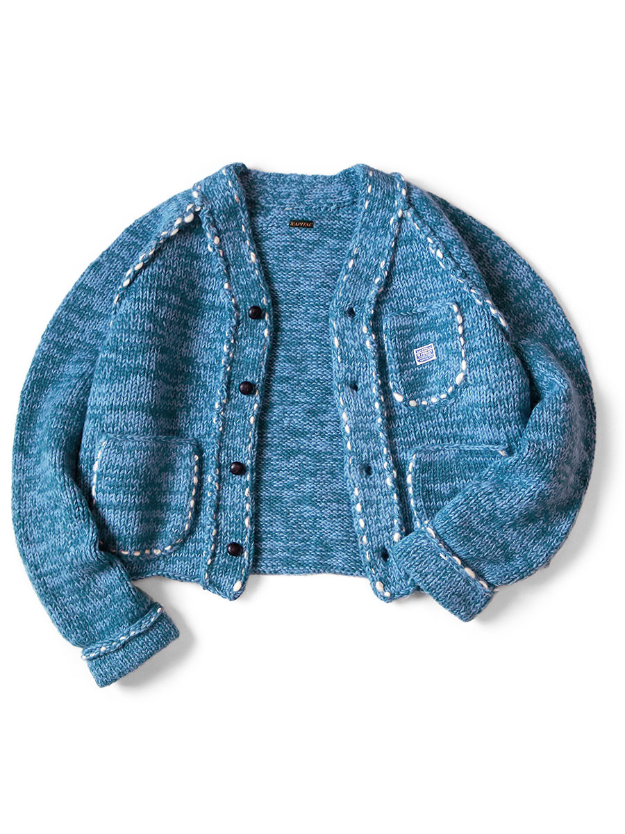 KAPITAL Knit Sweater Wool Hand Knit Cowichan Railroad JKT