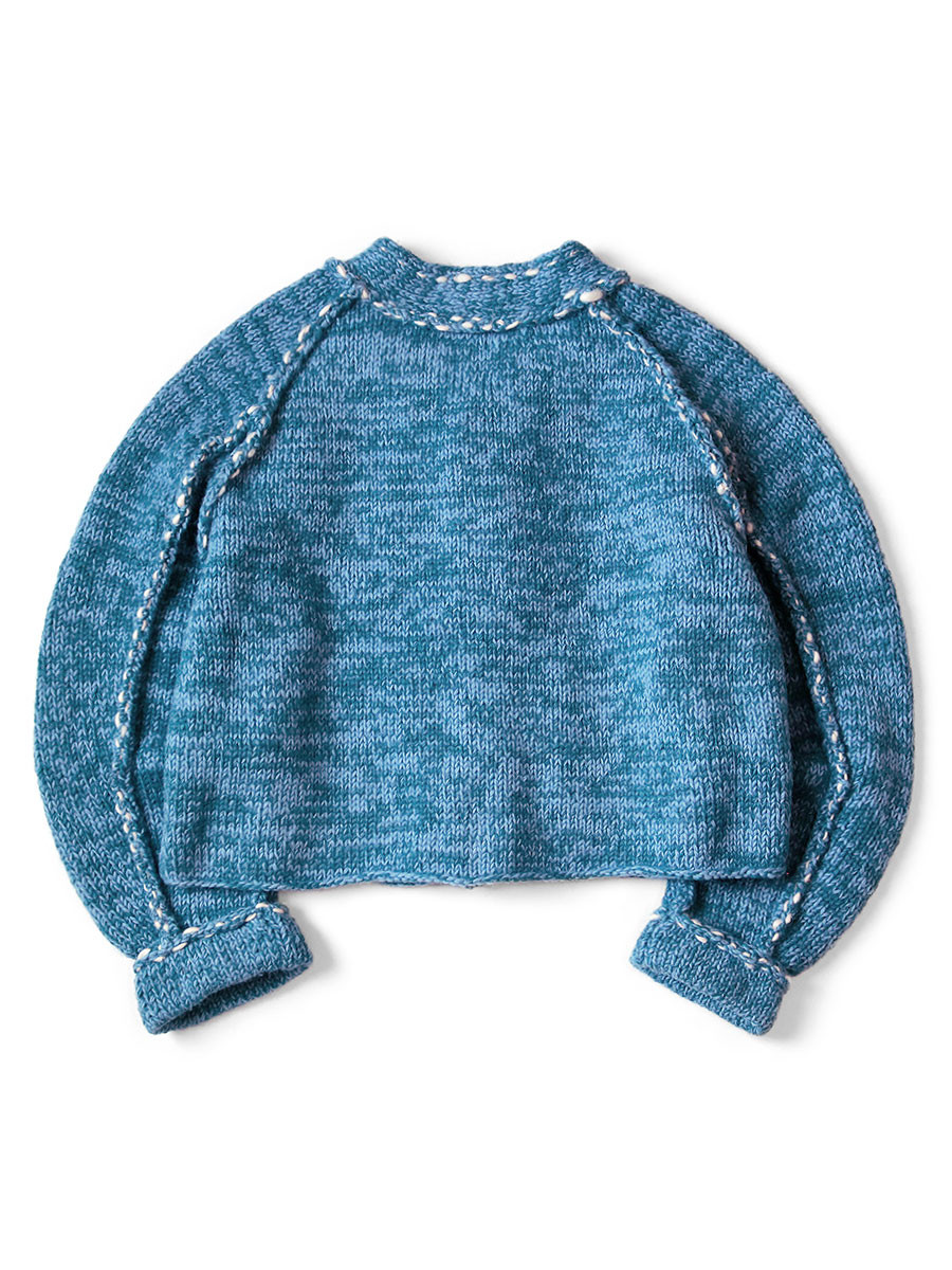 KAPITAL Knit Sweater Wool Hand Knit Cowichan Railroad JKT