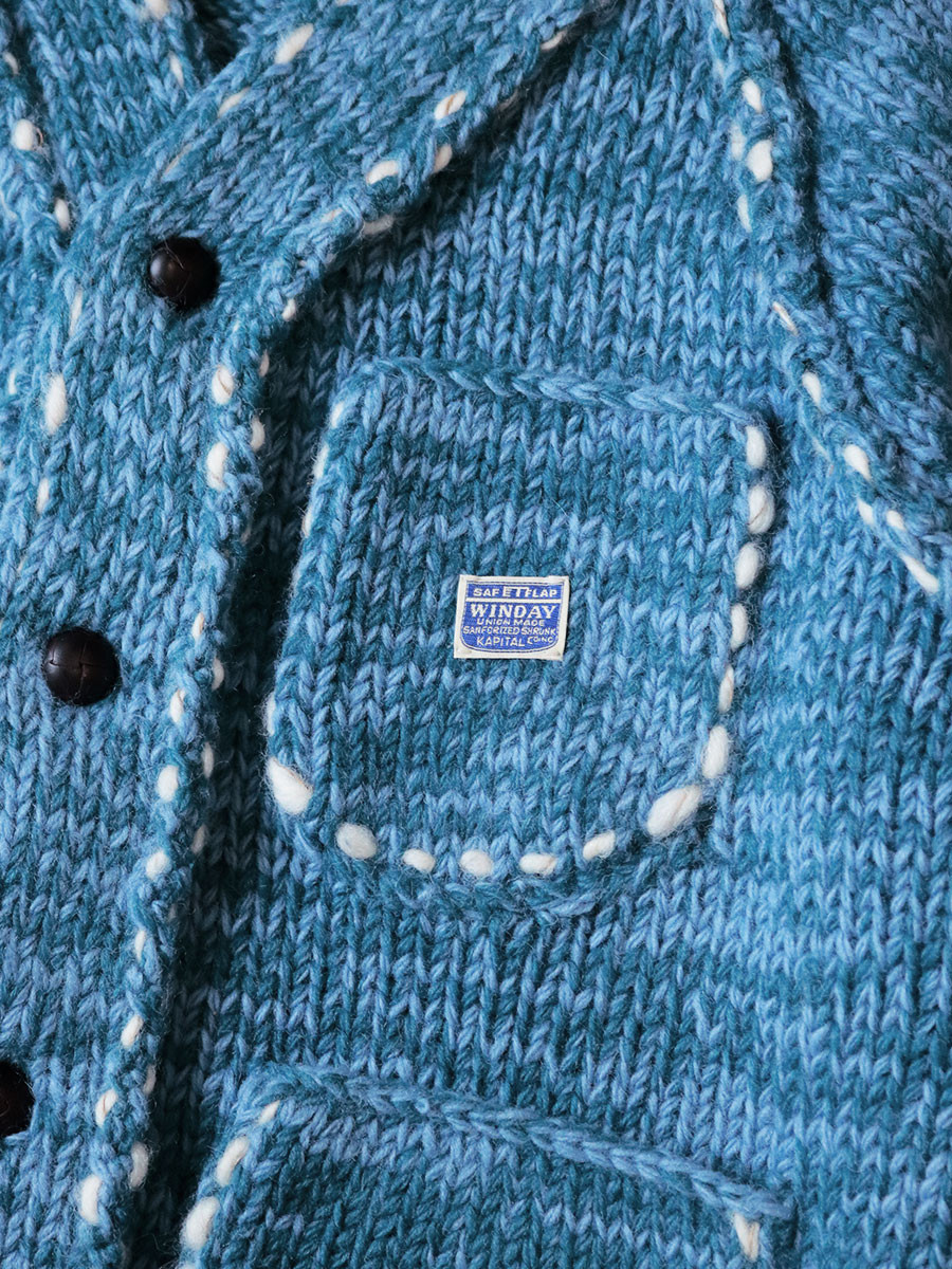 KAPITAL Knit Sweater Wool Hand Knit Cowichan Railroad JKT