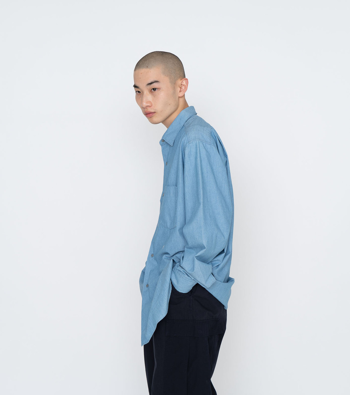 nanamica SHIRT Regular Collar Chambray Shirt Online Shop to Worldwide