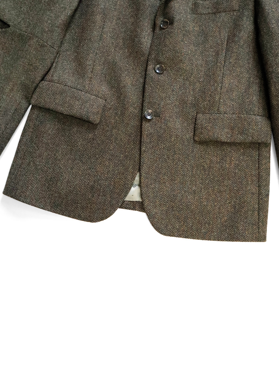 KAPITAL Jacket Herringbone Tweed Cutout Elbow JKT