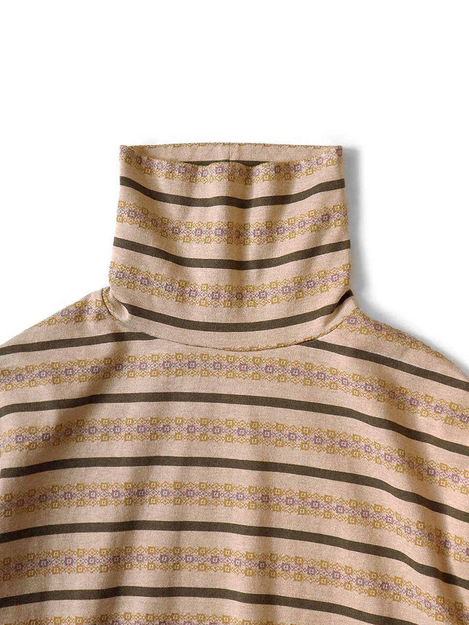 Tシャツ・カットソー Golden ZIP FLEECE CRSYATL NECK KAPITAL T-Shirt Sunrise Jacquard Striped Jersey High Neck