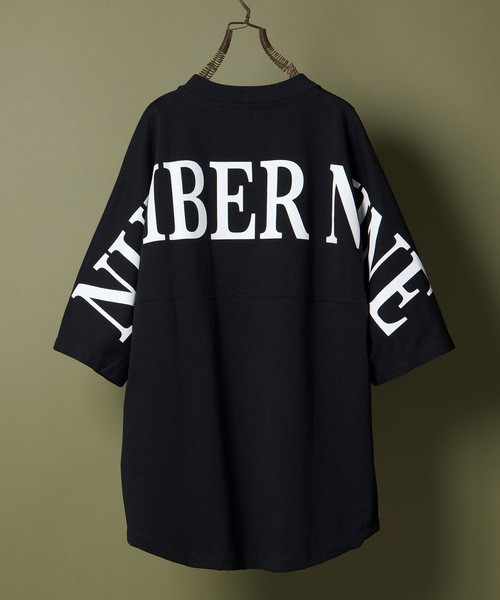 NUMBER (N)INE Tops HEAVY WEIGHT NUMBER NINE BACK PRINTED FOOTBALL
