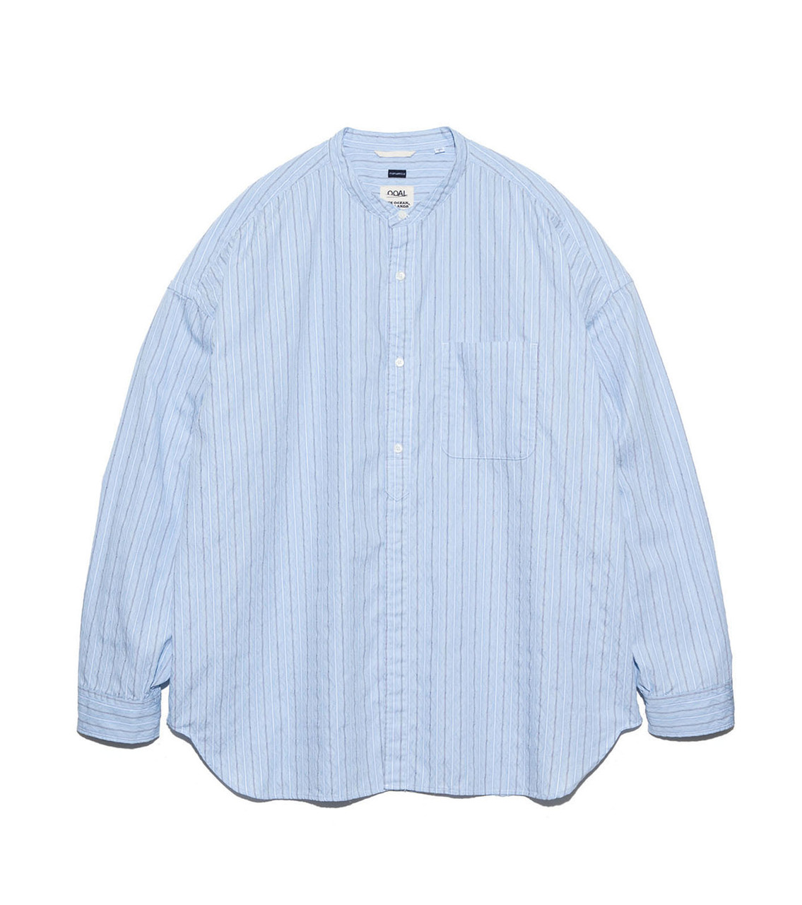 nanamica SHIRT Band Collar Dobby Stripe Shirt Online Shop to Worldwide