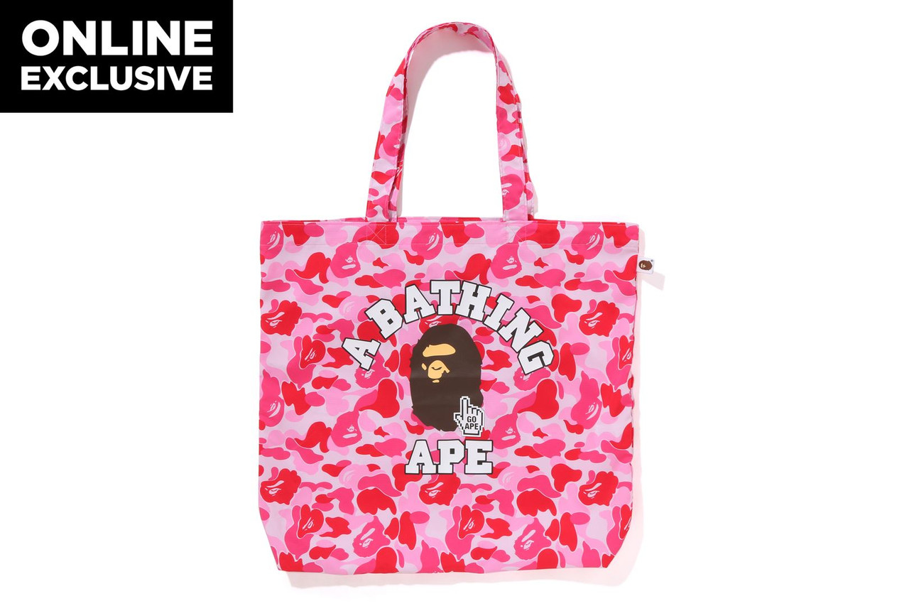 GOODS BAPE CAMO GO APE POINTER COLLEGE TOTE BAG