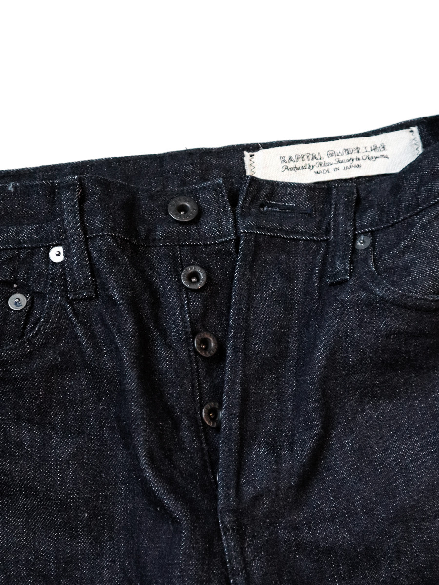 KAPITAL SLP106A ブラックデニム 30inch 14ozブラック×ブラックデニム KAPITAL SLP106A ブラックデニム 30inch