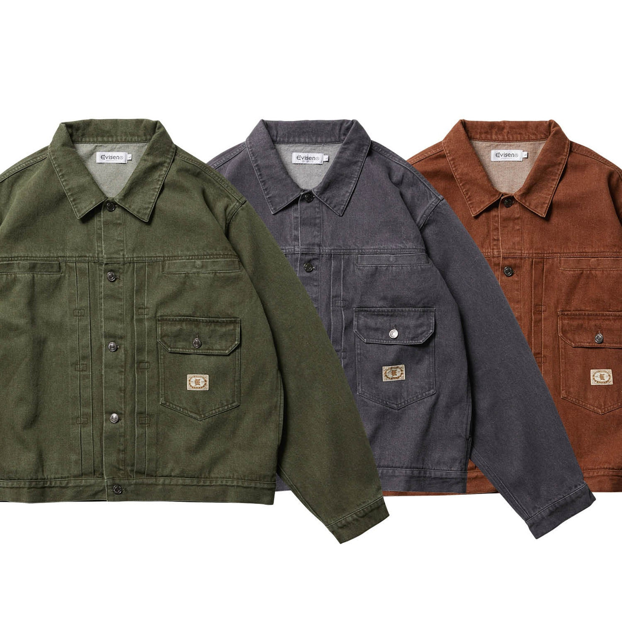 Evisen Skateboards JACKET LINDA COLOR DENIM JKT - BROWN