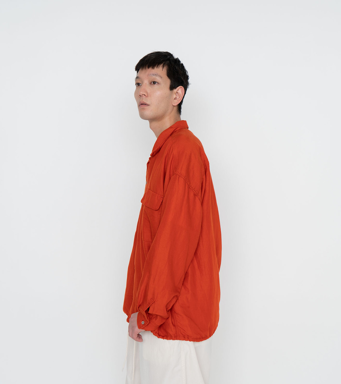 nanamica SHIRT Open Collar Cupra Hemp Shirt Online Shop to Worldwide