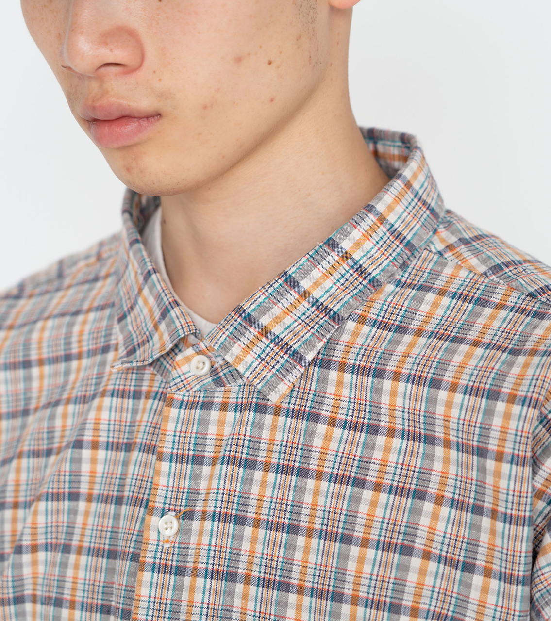 nanamica SHIRT Cotton Silk Euro Check Shirt Online Shop to