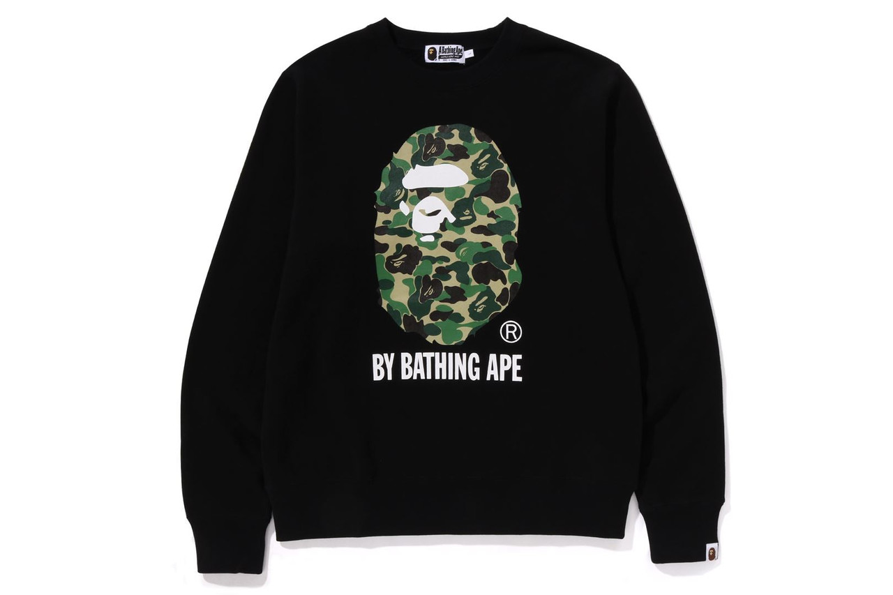 BAPE CUT AND SEWN ABC CAMO BY BATHING APE ORGANIC COTTON CREWNECK