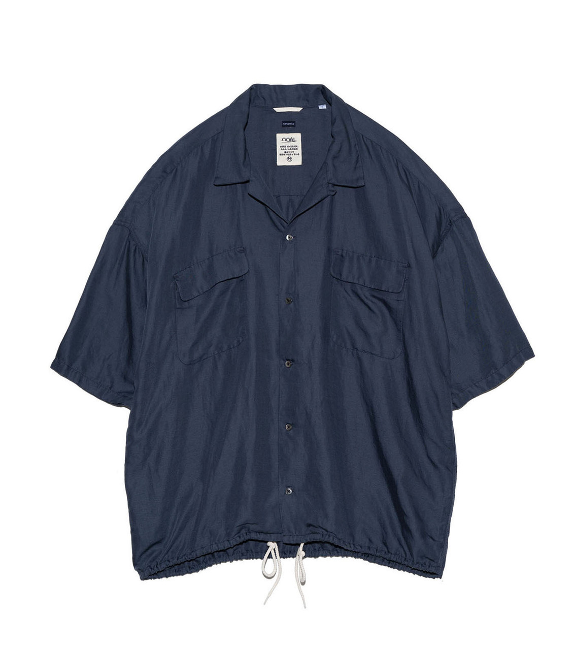 トップス Hemp Short Sleeve Open Collar Shirt Hemp Short Sleeve Open Collar Shirt (black) | OVY