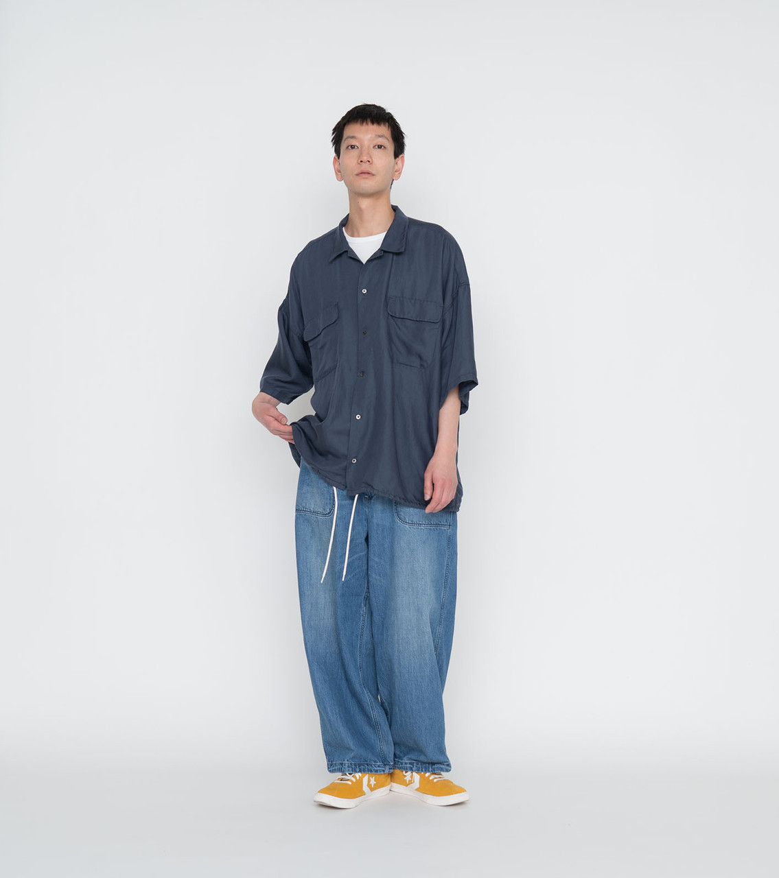 nanamica SHIRT Open Collar Cupra Hemp S/S Shirt Online Shop to