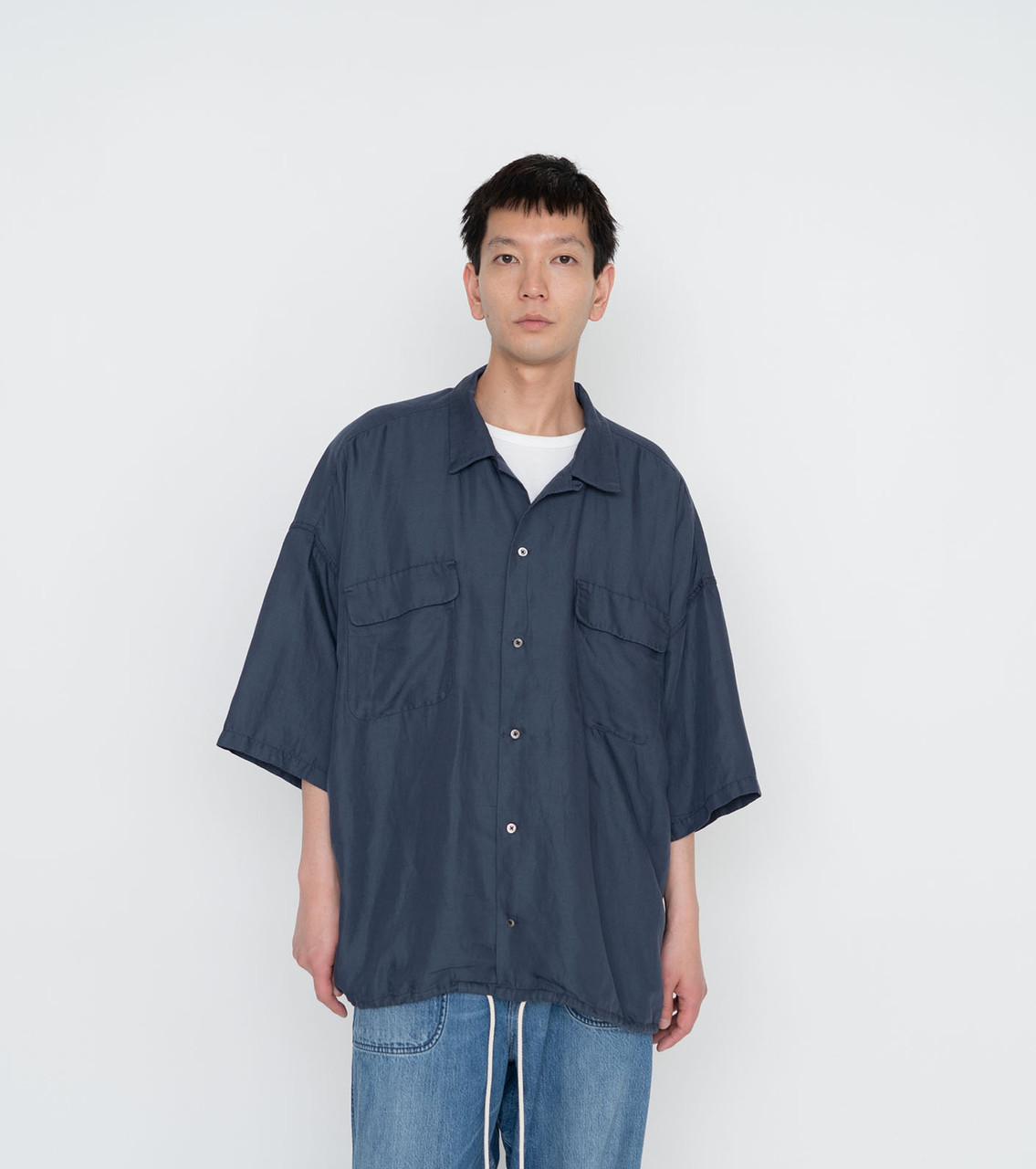 nanamica SHIRT Open Collar Cupra Hemp S/S Shirt Online Shop to