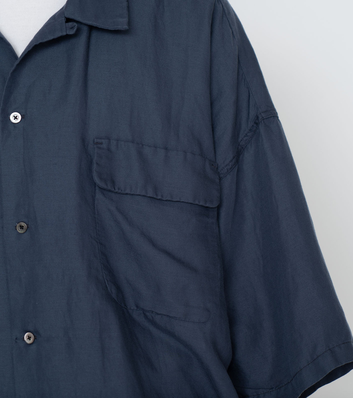 トップス OVY Hemp Short Sleeve Open Collar Shirt Hemp Short Sleeve Open Collar Shirt (black) | OVY