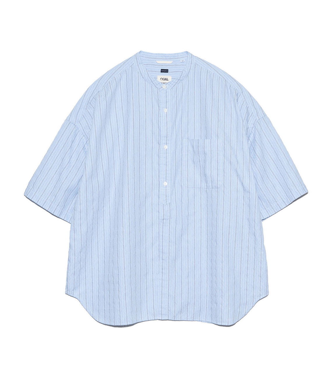 トップス nanamica Band Collar Dobby Stripe Shirt nanamica SHIRT Band Collar Dobby Stripe S/S Shirt Online Shop to
