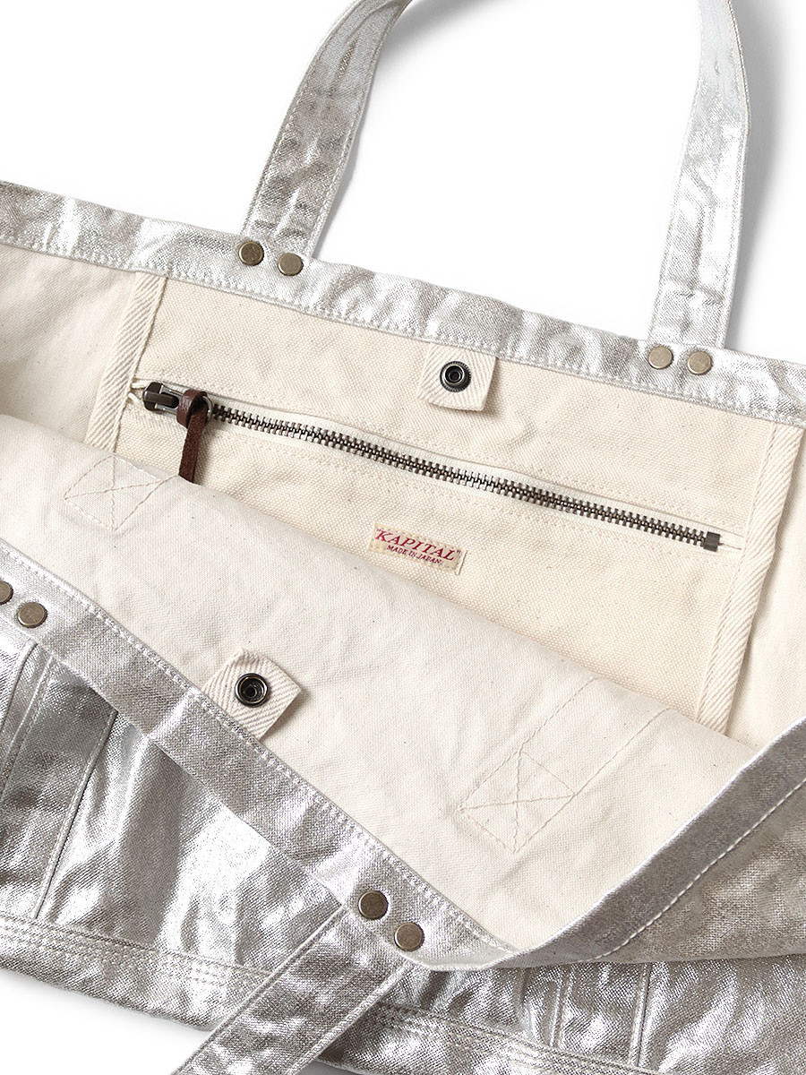 KAPITAL Bag Foil Canvas TOTE (Large)