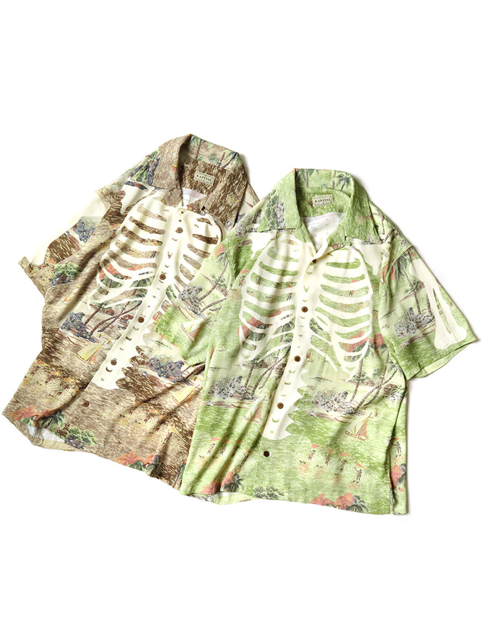 KAPITAL BONE ALOHA レーヨンカメハメハBONEpt