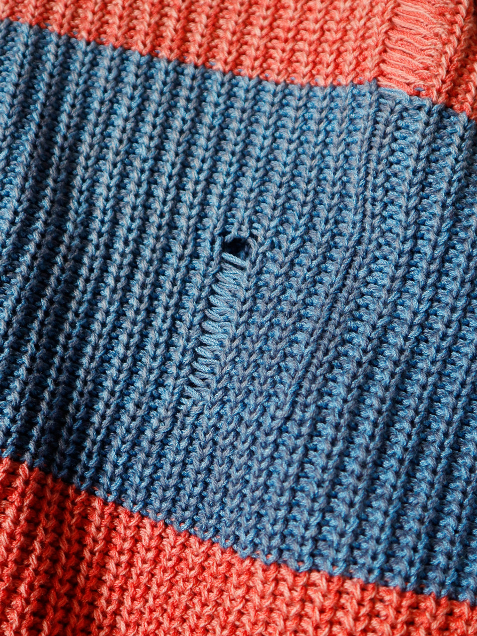 KAPITAL Knit Sweater 5G Cotton Knit Rugby Shirt