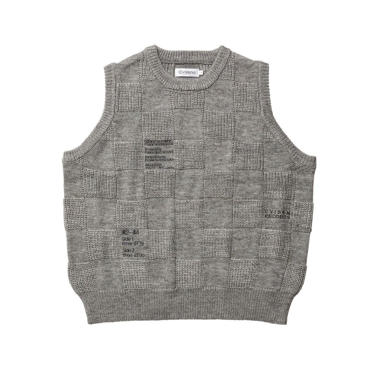 Evisen Skateboards TOPS WYE2-WYE4 KNIT VEST - GREY