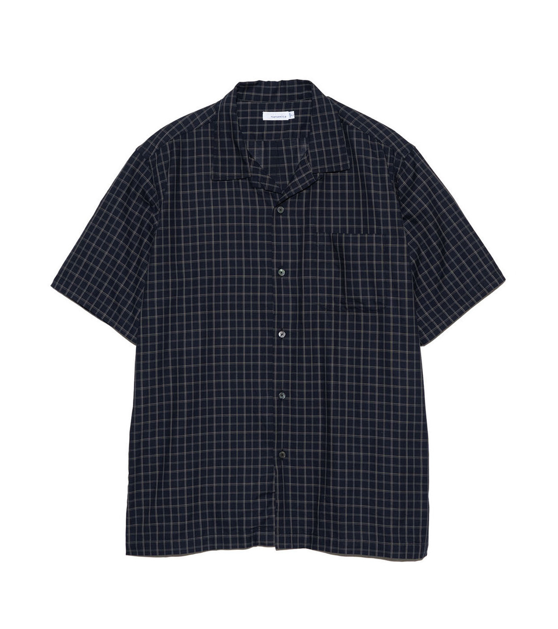 nanamica SHIRT Open Collar Panama Plaid S/S Shirt Online Shop to