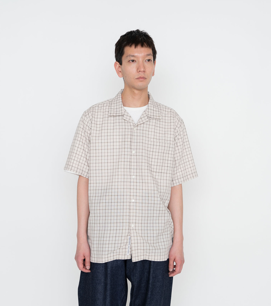 nanamica SHIRT Open Collar Panama Plaid S/S Shirt Online Shop to